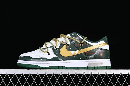All Categories Nk SB Dunk Series Nk SB Dunk Low Low-top Sneakers Nk Dunk Low Panda Prank-Christmas Tree Green and Yellow SB Strappy Low-top Casual Sneakers DD1391-300